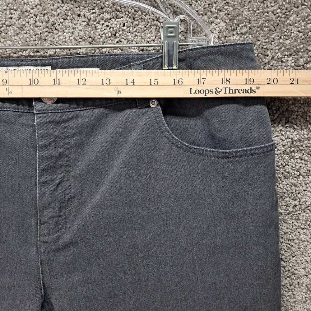 Jones New York Sport Shape Control Straight Leg Pants Gray Womens 18 Stretch - Picture 6 of 10